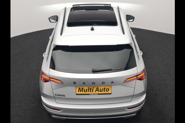 Škoda Karoq 1.5 TSI ACT Sportline Facelift Model 150pk DSG Dealer O.H | Trekhaak Af Fabriek | Adaptive Cruise | Crystal LED | Lederen Sportstoelen Memory & Verwarmd | Keyless | Sfeerverlichting | Apple Carplay | Verwarmd Sportstuur | Navigatie | Virtual | DAB |