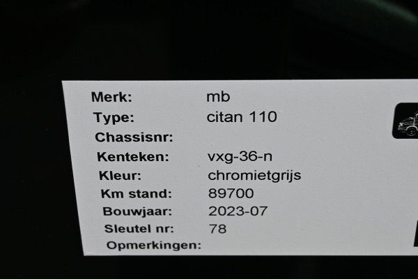 Mercedes-Benz Citan 110 CDI L1 Pro Apple Carplay/Android Auto, Camera