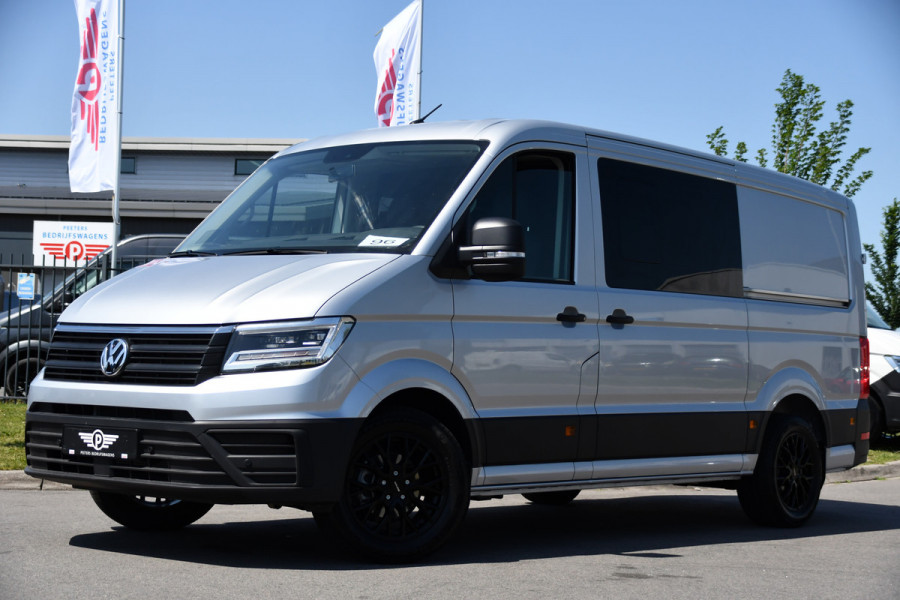 Volkswagen Crafter 35 2.0 TDI L3H2 DC Highline PB Edition Camera, Caplay, LED, 177pk, 2 x Schuifdeur, Clima, Leder, Multimedia, Voorruit verwarming, Automaat, Uniek!