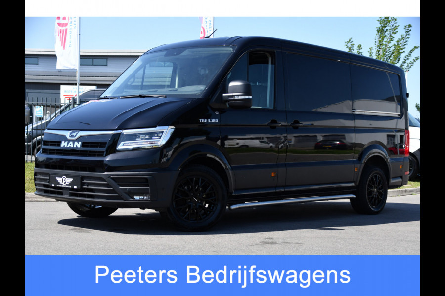MAN TGE 3.180 35 2.0 L3H2 Black Edition FULL Options! Adaptieve Cruise, Camera, Carplay, 2 x Schuifdeur, LED, Clima, Stoelverarming, Multimedia, Stuurverwarming, Uniek!