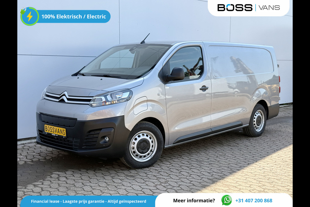 Citroën ë-Jumpy 75kWh L3 Elektrisch 330km WLTP 100% (SOH) BEV Snelladen Navigatie Climate control Cruise control Carplay Camera Laadkabel Parkeersensoren v+a