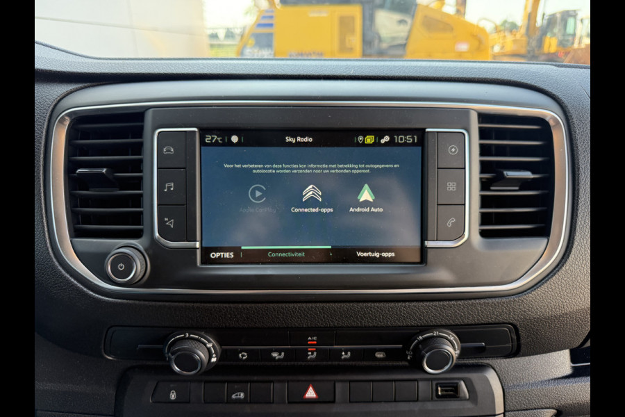 Citroën ë-Jumpy 75kWh L3 Elektrisch 330km WLTP 100% (SOH) BEV Snelladen Navigatie Climate control Cruise control Carplay Camera Laadkabel Parkeersensoren v+a
