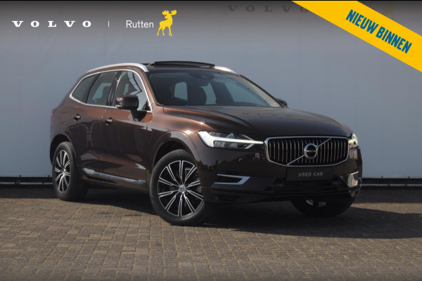 Volvo XC60 T8 390PK Automaat Recharge AWD Inscription / Head up display / Leer dashboard / Trekhaak / BLIS / Adaptieve cruise control / Panoramadak / Apple carplay / Parkeersensoren met camera / Elektrische achterklep / Elektrische stoelen met geheugen / Stoel en stuurwielverwarming