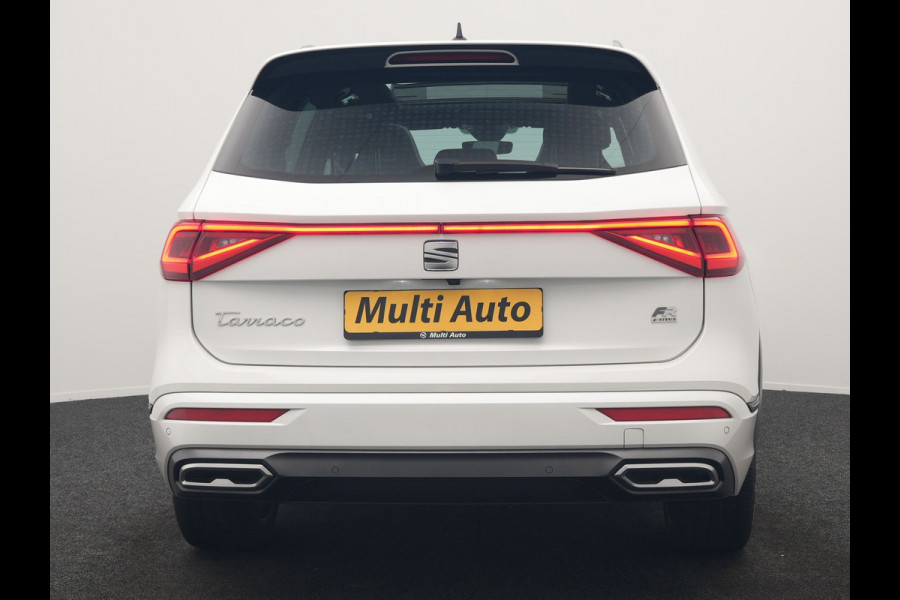 Seat Tarraco 1.4 TSI e-Hybrid FR PHEV 245pk Dealer O.H | Trekhaak Af Fabriek | Panodak | 360 Camera | Adaptive Cruise | Sportstoelen Memory & Verwarmd | BLIS | Apple Carplay | Travel Assist | Keyless | Navigatie | Virtual | DAB | 20" L.M | Plug In Hybrid |