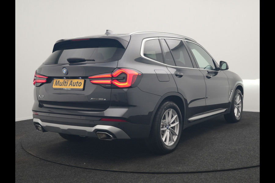 BMW X3 xDrive30e High Executive SOH 92.3% 293pk Dealer O.H | Trekhaak Af Fabriek | Panodak | Head Up | 360 Camera | Laser LED | Hifi Audio | Lederen Sportstoelen Memory & Ventilatie | Keyless | Apple Carplay | Stuur & Stoelen Verwarmd | Cruise Control | Navigatie | Virtual | DAB | 18" L.M | Plug In Hybrid |