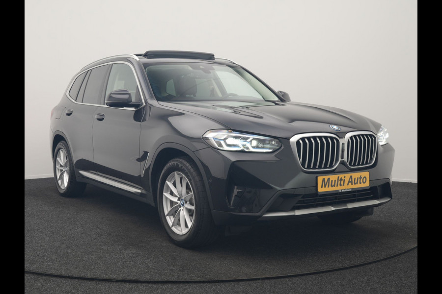 BMW X3 xDrive30e High Executive SOH 92.3% 293pk Dealer O.H | Trekhaak Af Fabriek | Panodak | Head Up | 360 Camera | Laser LED | Hifi Audio | Lederen Sportstoelen Memory & Ventilatie | Keyless | Apple Carplay | Stuur & Stoelen Verwarmd | Cruise Control | Navigatie | Virtual | DAB | 18" L.M | Plug In Hybrid |