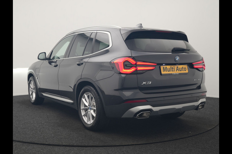 BMW X3 xDrive30e High Executive SOH 92.3% 293pk Dealer O.H | Trekhaak Af Fabriek | Panodak | Head Up | 360 Camera | Laser LED | Hifi Audio | Lederen Sportstoelen Memory & Ventilatie | Keyless | Apple Carplay | Stuur & Stoelen Verwarmd | Cruise Control | Navigatie | Virtual | DAB | 18" L.M | Plug In Hybrid |