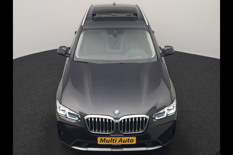 BMW X3 xDrive30e High Executive SOH 92.3% 293pk Dealer O.H | Trekhaak Af Fabriek | Panodak | Head Up | 360 Camera | Laser LED | Hifi Audio | Lederen Sportstoelen Memory & Ventilatie | Keyless | Apple Carplay | Stuur & Stoelen Verwarmd | Cruise Control | Navigatie | Virtual | DAB | 18" L.M | Plug In Hybrid |