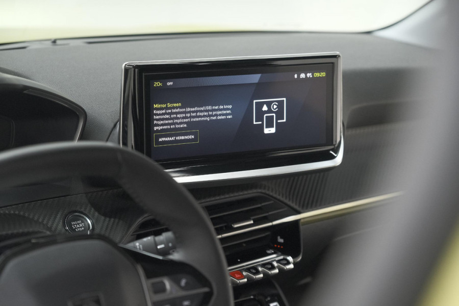 Peugeot e-208 EV Allure 50 kWh | 97,3% SOH | 11 KW Laadfunctie | Adaptieve Cruise Control |  Parkeersensoren | Apple Carplay