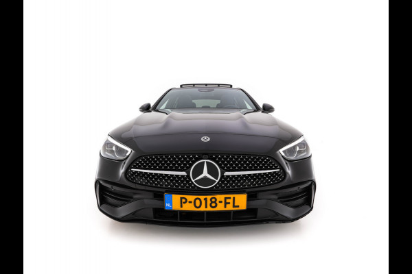 Mercedes-Benz C-Klasse 180 AMG Line MHEV (INCL-BTW) *PANO | LEATHER | FULL-LED | DIGI-COCKPIT | HEATED-SPORTSEATS | BLINDSPOT | CAMERA | DAB | AMBIENTLIGHT | SHIFTPADDLES | PRIVACY-GLASS | ECC | PDC | CRUISE | CARPLAY | CARBON-INLAY