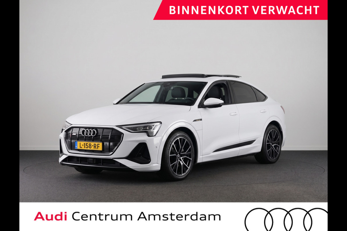 Audi e-tron Sportback 55 quattro S edition 95 kWh 408 pk | SOH 91,49% | Navigatie | Panoramadak | Parkeersensoren | Achteruitrijcamera | Elektr. voorstoelen | Lichtmetalen velgen 22" | Luchtvering | S-Line |