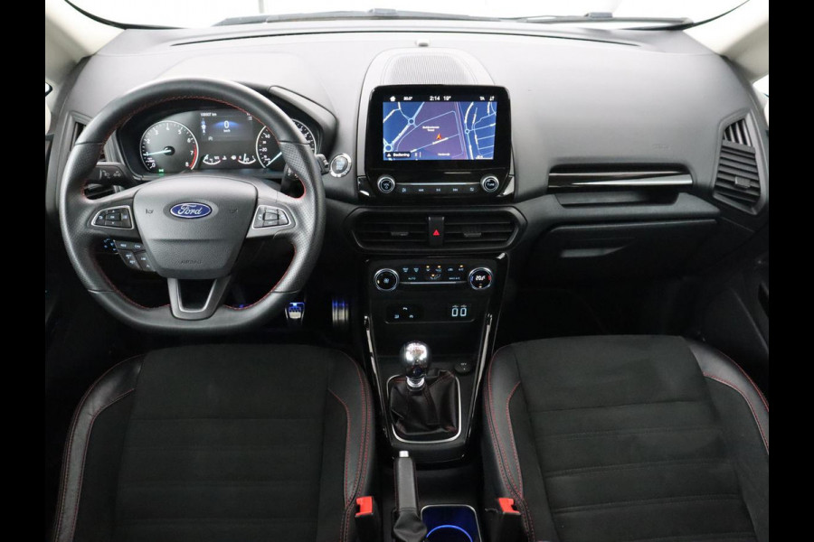 Ford EcoSport 1.0 EcoBoost ST-Line | Trekhaak | Half leder | Carplay | Navigatie | Camera | Dodehoek detectie | Climate control | Bluetooth | Cruise control | 17'' | Parkeerhulp