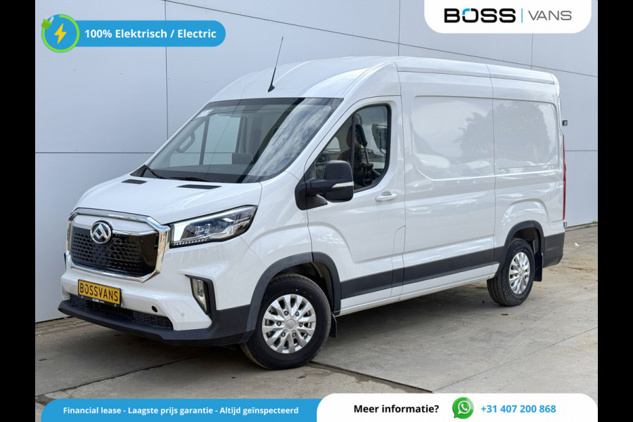 Maxus eDeliver 9 52kWh 204PK Elektrisch L2H2 256km Stad WLTP Snelladen LED Carplay Cruise control Camera Airco Parkeersensoren v+a
