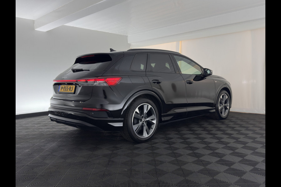 Audi Q4 e-tron 40 Launch edition S Competition 77 kWh [3-Fase-11kW] {SoH-89%} (INCL-BTW) (INCL.BTW) *HEAT-PUMP | HEAD-UP | LEATHER | MATRIX-LED | SONOS-SOUND | ADAPTIVE-CRUISE | HEATED-SPORTSEATS | AMBIENT-LIGHT | DIGI-COCKPIT | CAMERA | KEYLESS | DAB+ | TOWBAR | 20''ALU*