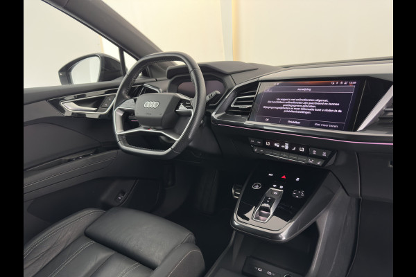 Audi Q4 e-tron 40 Launch edition S Competition 77 kWh [3-Fase-11kW] {SoH-89%} (INCL-BTW) (INCL.BTW) *HEAT-PUMP | HEAD-UP | LEATHER | MATRIX-LED | SONOS-SOUND | ADAPTIVE-CRUISE | HEATED-SPORTSEATS | AMBIENT-LIGHT | DIGI-COCKPIT | CAMERA | KEYLESS | DAB+ | TOWBAR | 20''ALU*