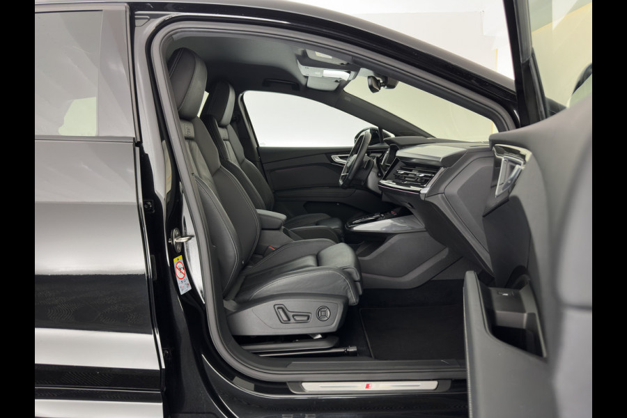 Audi Q4 e-tron 40 Launch edition S Competition 77 kWh [3-Fase-11kW] {SoH-89%} (INCL-BTW) (INCL.BTW) *HEAT-PUMP | HEAD-UP | LEATHER | MATRIX-LED | SONOS-SOUND | ADAPTIVE-CRUISE | HEATED-SPORTSEATS | AMBIENT-LIGHT | DIGI-COCKPIT | CAMERA | KEYLESS | DAB+ | TOWBAR | 20''ALU*