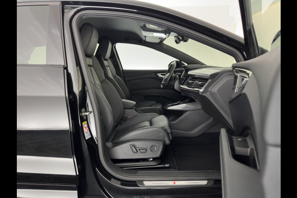 Audi Q4 e-tron 40 Launch edition S Competition 77 kWh [3-Fase-11kW] {SoH-89%} (INCL-BTW) (INCL.BTW) *HEAT-PUMP | HEAD-UP | LEATHER | MATRIX-LED | SONOS-SOUND | ADAPTIVE-CRUISE | HEATED-SPORTSEATS | AMBIENT-LIGHT | DIGI-COCKPIT | CAMERA | KEYLESS | DAB+ | TOWBAR | 20''ALU*