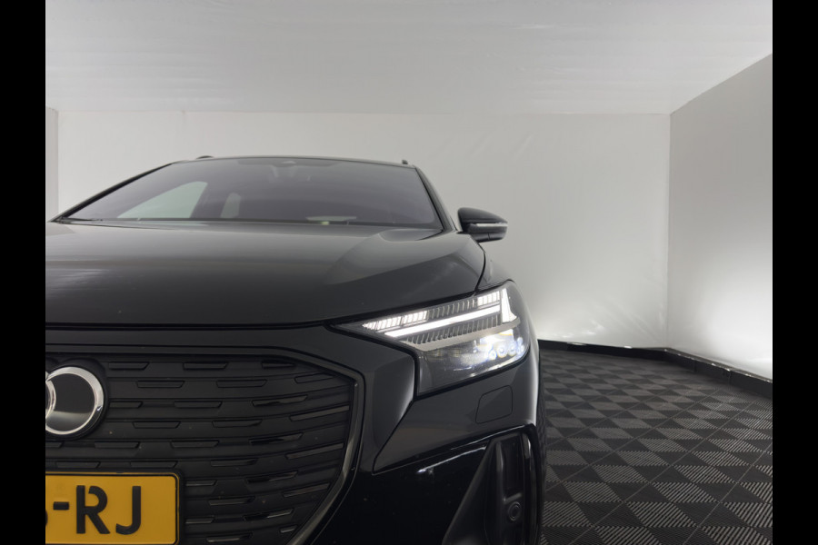 Audi Q4 e-tron 40 Launch edition S Competition 77 kWh [3-Fase-11kW] {SoH-89%} (INCL-BTW) (INCL.BTW) *HEAT-PUMP | HEAD-UP | LEATHER | MATRIX-LED | SONOS-SOUND | ADAPTIVE-CRUISE | HEATED-SPORTSEATS | AMBIENT-LIGHT | DIGI-COCKPIT | CAMERA | KEYLESS | DAB+ | TOWBAR | 20''ALU*