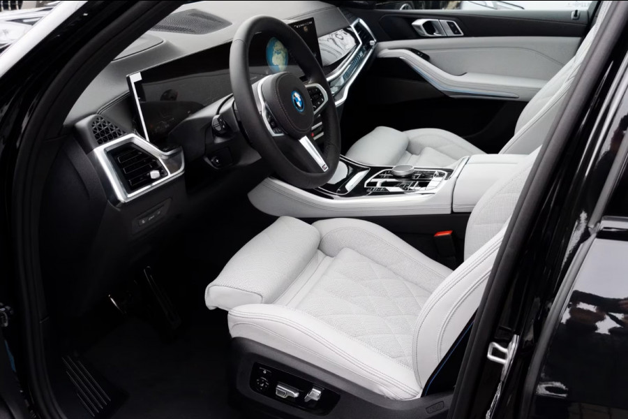 BMW X5 xDrive50e M-SPORT Pro ** LED, GRAU LEDER, NAVI+, PANO, DR.ASS+, TREKH, 22-invh LMV, LUCHT ** Ex BMW - UNFALLFREI ** ** INFORMEER OOK NAAR ONZE AANTREKKELIJKE FINANCIAL-LEASE TARIEVEN **