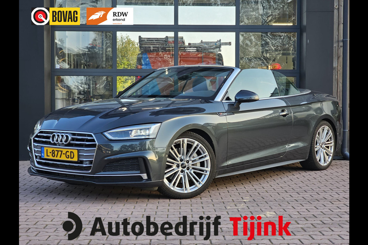 Audi A5 Cabriolet 2.0 TFSI MHEV 252PK Sport Pro Line | Automaat | Trekhaak | Leder | Stoelverwarming & ventilatie | Elek. stoelen | PDC | Camera | All-seasons |