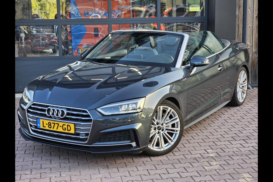 Audi A5 Cabriolet 2.0 TFSI MHEV 252PK Sport Pro Line | Automaat | Trekhaak | Leder | Stoelverwarming & ventilatie | Elek. stoelen | PDC | Camera | All-seasons |