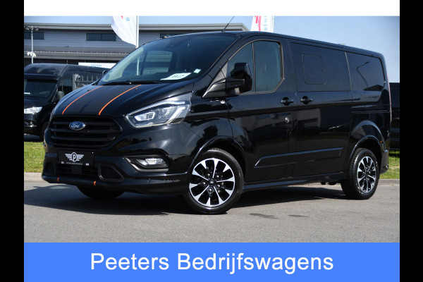 Ford Transit Custom 310 2.0 TDCI L1H1 Sport DC Camera, Cruise, Carplay, 170pk, LED, 2 x Schuifdeur, Trekhaak, Leder, Stoelverwarming,