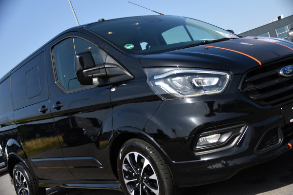 Ford Transit Custom 310 2.0 TDCI L1H1 Sport DC Camera, Cruise, Carplay, 170pk, LED, 2 x Schuifdeur, Trekhaak, Leder, Stoelverwarming,