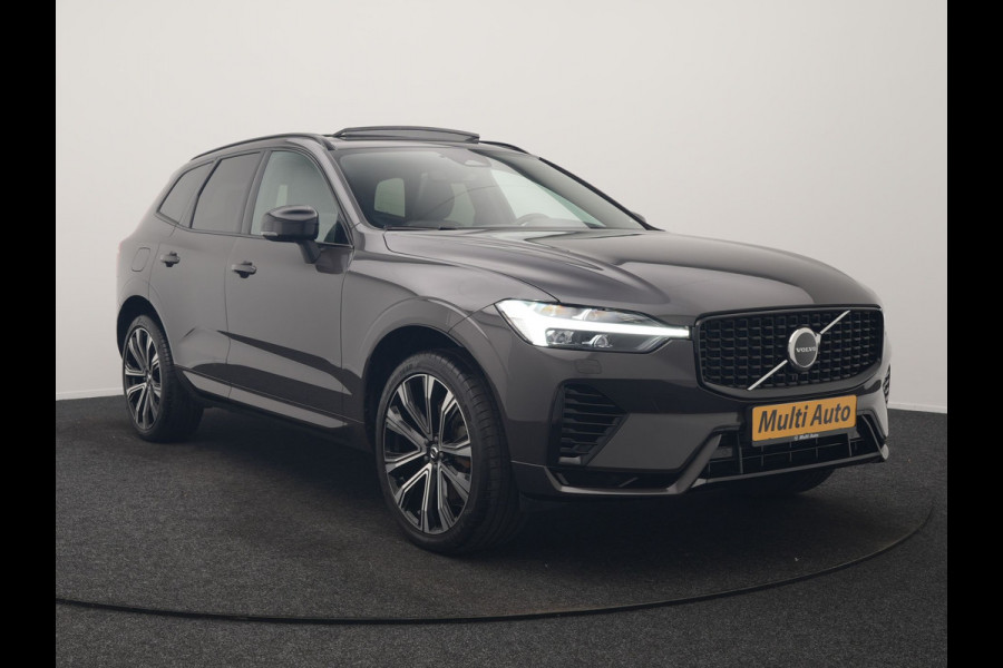 Volvo XC60 T6 AWD R-Design Long Range PHEV 398pk Dealer O.H | Trekhaak Af Fabriek | Panodak | Adaptive Cruise | Harman / Kardon | Camera | Lederen Sportstoelen Memory & Verwarmd | Keyless | Google Assist | Pilot Assist | Navigatie | Virtual | DAB | 21"L.M | Plug In Hybrid |