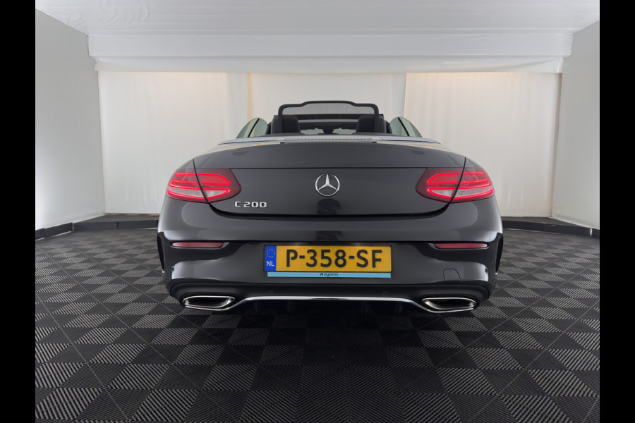 Mercedes-Benz C-Klasse Cabrio 200 AMG Line (INCL-BTW) Aut. *LEATHER-MICROFIBRE | FULL-LED | HEATED-SPORTSEATS | KEYLESS | AIRSCARF | NAVI-FULLMAP | DAB | CAMERA | AMBIENTLIGHT | AIRCAP | ECC | PDC | CRUISE | DRAFT-STOP | 18''ALU