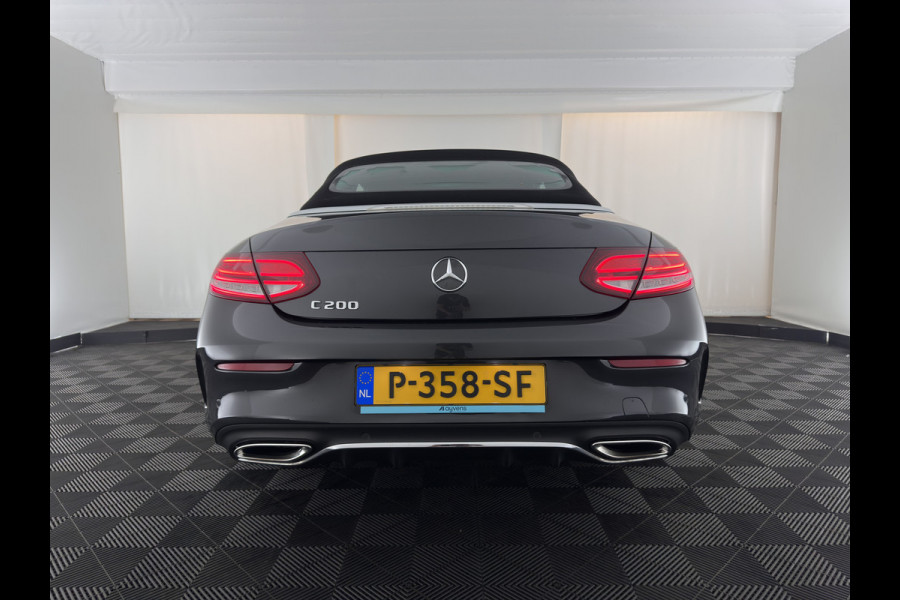 Mercedes-Benz C-Klasse Cabrio 200 AMG Line (INCL-BTW) Aut. *LEATHER-MICROFIBRE | FULL-LED | HEATED-SPORTSEATS | KEYLESS | AIRSCARF | NAVI-FULLMAP | DAB | CAMERA | AMBIENTLIGHT | AIRCAP | ECC | PDC | CRUISE | DRAFT-STOP | 18''ALU