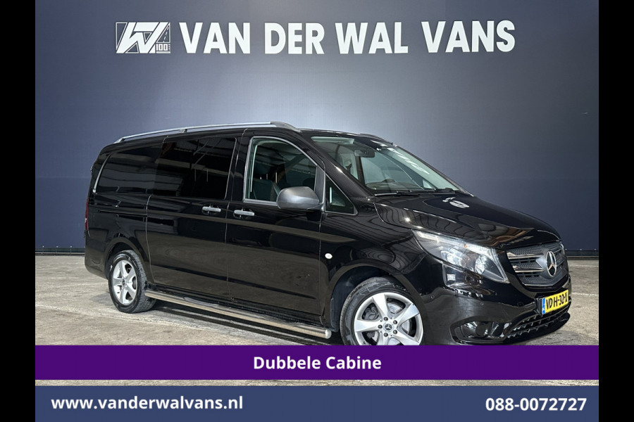 Mercedes-Benz Vito 116 CDI 164pk L2H1 Dubbele Cabine Euro6 Airco | 5-Zits | Navigatie | Camera | Cruisecontrol LM velgen, Trekhaak, Sidebars, Leder, Parkeersensoren, Dakdragers