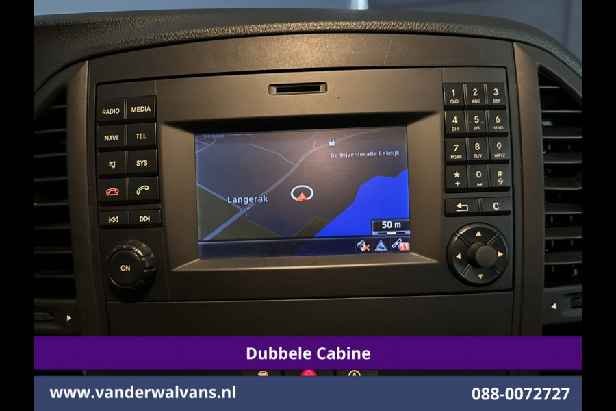Mercedes-Benz Vito 116 CDI 164pk L2H1 Dubbele Cabine Euro6 Airco | 5-Zits | Navigatie | Camera | Cruisecontrol LM velgen, Trekhaak, Sidebars, Leder, Parkeersensoren, Dakdragers