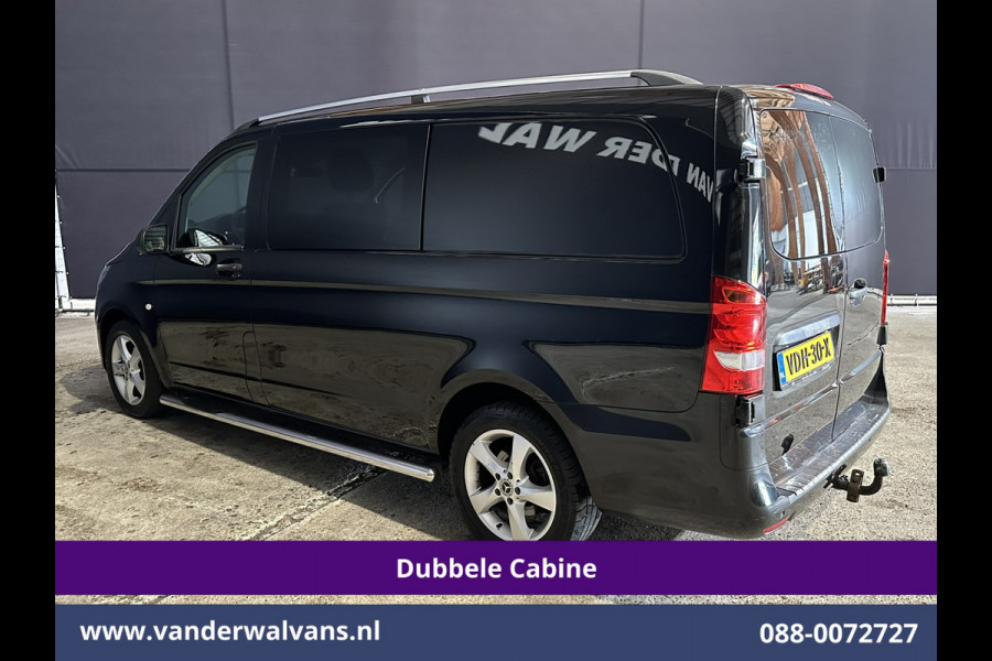 Mercedes-Benz Vito 116 CDI 164pk L2H1 Dubbele Cabine Euro6 Airco | 5-Zits | Navigatie | Camera | Cruisecontrol LM velgen, Trekhaak, Sidebars, Leder, Parkeersensoren, Dakdragers