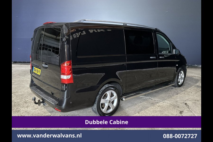 Mercedes-Benz Vito 116 CDI 164pk L2H1 Dubbele Cabine Euro6 Airco | 5-Zits | Navigatie | Camera | Cruisecontrol LM velgen, Trekhaak, Sidebars, Leder, Parkeersensoren, Dakdragers