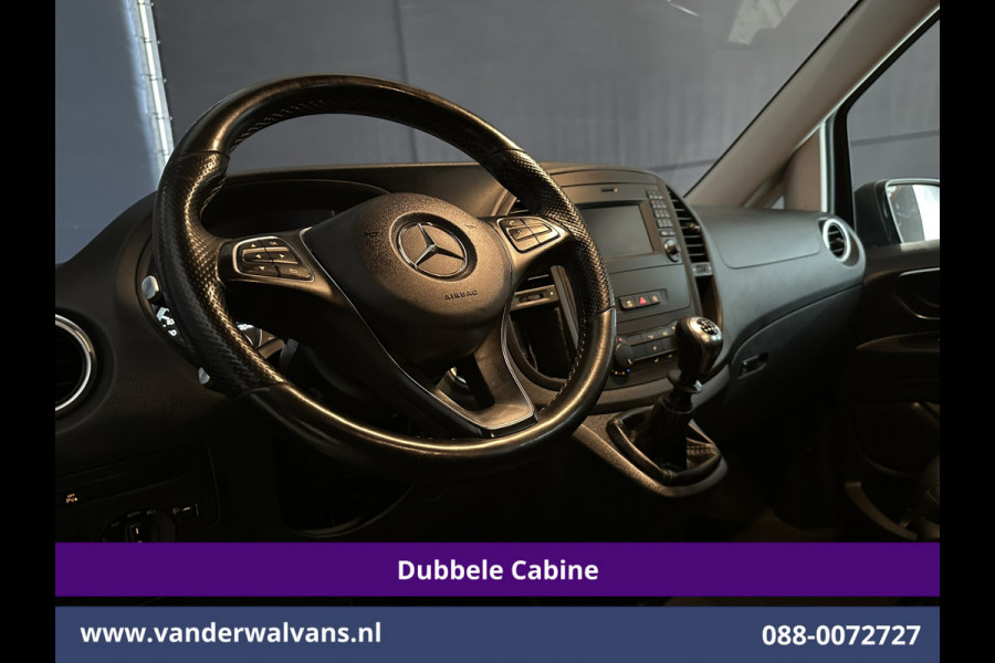 Mercedes-Benz Vito 116 CDI 164pk L2H1 Dubbele Cabine Euro6 Airco | 5-Zits | Navigatie | Camera | Cruisecontrol LM velgen, Trekhaak, Sidebars, Leder, Parkeersensoren, Dakdragers