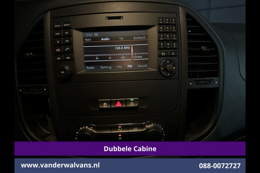 Mercedes-Benz Vito 116 CDI 164pk L2H1 Dubbele Cabine Euro6 Airco | 5-Zits | Navigatie | Camera | Cruisecontrol LM velgen, Trekhaak, Sidebars, Leder, Parkeersensoren, Dakdragers