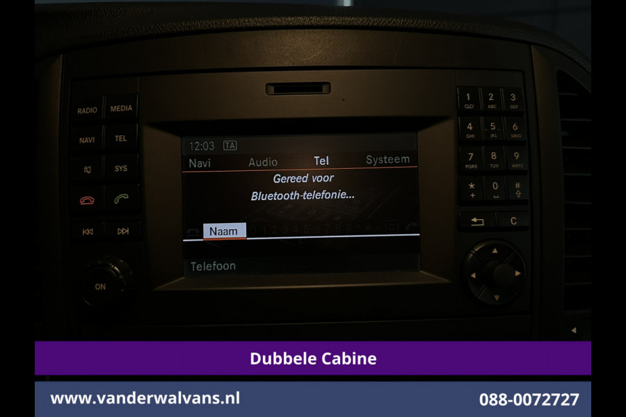 Mercedes-Benz Vito 116 CDI 164pk L2H1 Dubbele Cabine Euro6 Airco | 5-Zits | Navigatie | Camera | Cruisecontrol LM velgen, Trekhaak, Sidebars, Leder, Parkeersensoren, Dakdragers