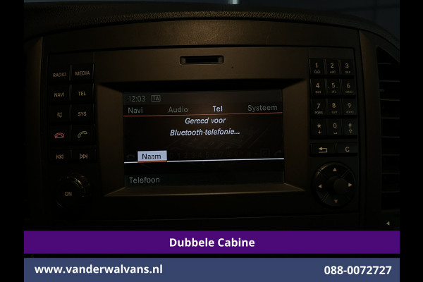Mercedes-Benz Vito 116 CDI 164pk L2H1 Dubbele Cabine Euro6 Airco | 5-Zits | Navigatie | Camera | Cruisecontrol LM velgen, Trekhaak, Sidebars, Leder, Parkeersensoren, Dakdragers