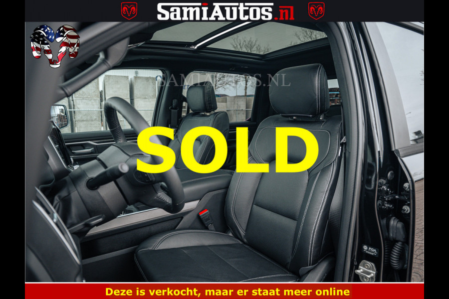 Dodge Ram SPORT | 5.7 V8 4x4 HEMI | PANORAMA DAK | GROOTSCHERM 12 INCH | LPG | Diamond Black Pearl | CREW CAB | DUBBELE CABINE | 5 PERSOONS | DC | VOORRAAD NR 2554 - 6048 | De specialist in Amerikaanse pick‑ups in Nederland en Europa.