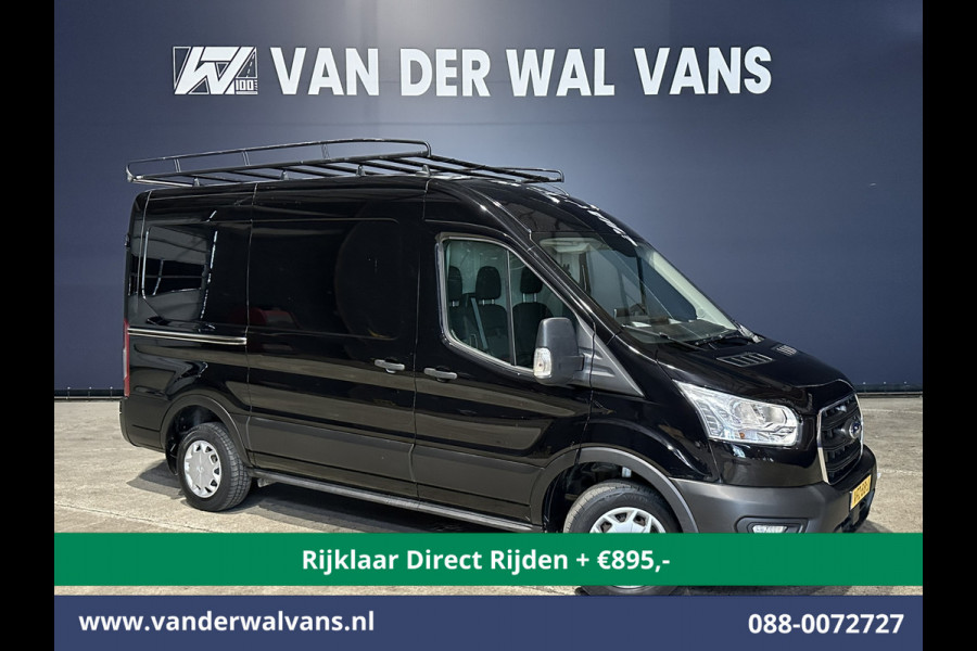 Ford Transit 2.0 TDCI L2H2 Euro6 *Nieuwe apk* Airco | Camera | Navigatie | Imperiaal | Trekhaak | Trap Cruisecontrol, Parkeersensoren, Bijrijdersbank