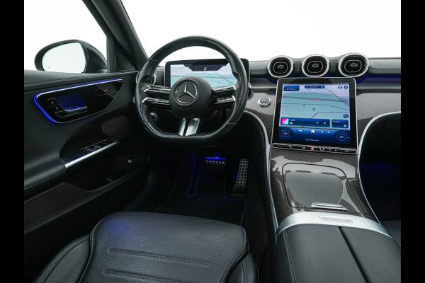 Mercedes-Benz C-Klasse 180 AMG Line MHEV (INCL-BTW) *PANO | LEATHER | FULL-LED | DIGI-COCKPIT | HEATED-SPORTSEATS | BLINDSPOT | CAMERA | DAB | AMBIENTLIGHT | SHIFTPADDLES | PRIVACY-GLASS | ECC | PDC | CRUISE | CARPLAY | CARBON-INLAY