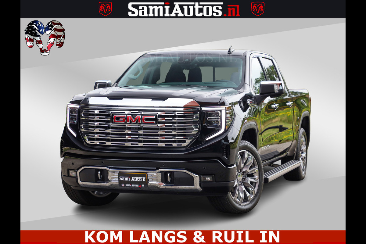 GMC Sierra DENALI | All-In Prijs | 6,2 V8 Full Option | De Meest Luxe Pick-Up in zijn Klasse | Comfortabele Dubbele Cabine met Royale 5 Zitplaatsen | BPM vrij | Nu Leverbaar uit Voorraad | Voorraad Nr 9194