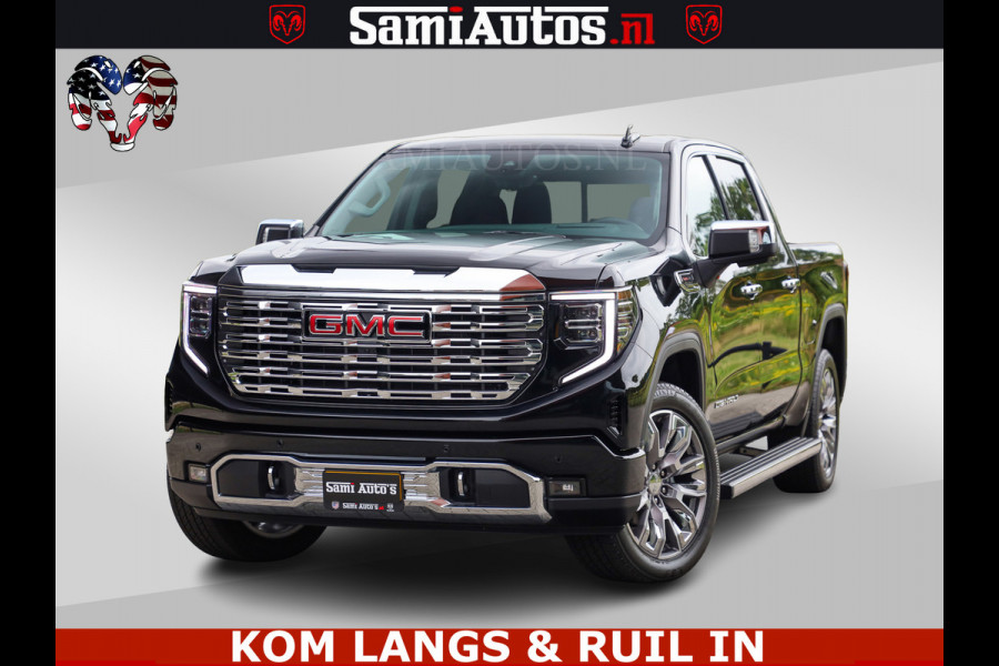 GMC Sierra DENALI | All-In Prijs | 6,2 V8 Full Option | De Meest Luxe Pick-Up in zijn Klasse | Comfortabele Dubbele Cabine met Royale 5 Zitplaatsen | BPM vrij | Nu Leverbaar uit Voorraad | Voorraad Nr 9194