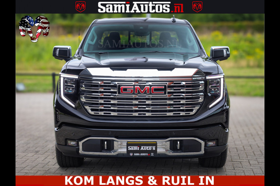 GMC Sierra DENALI | All-In Prijs | 6,2 V8 Full Option | De Meest Luxe Pick-Up in zijn Klasse | Comfortabele Dubbele Cabine met Royale 5 Zitplaatsen | BPM vrij | Nu Leverbaar uit Voorraad | Voorraad Nr 9194