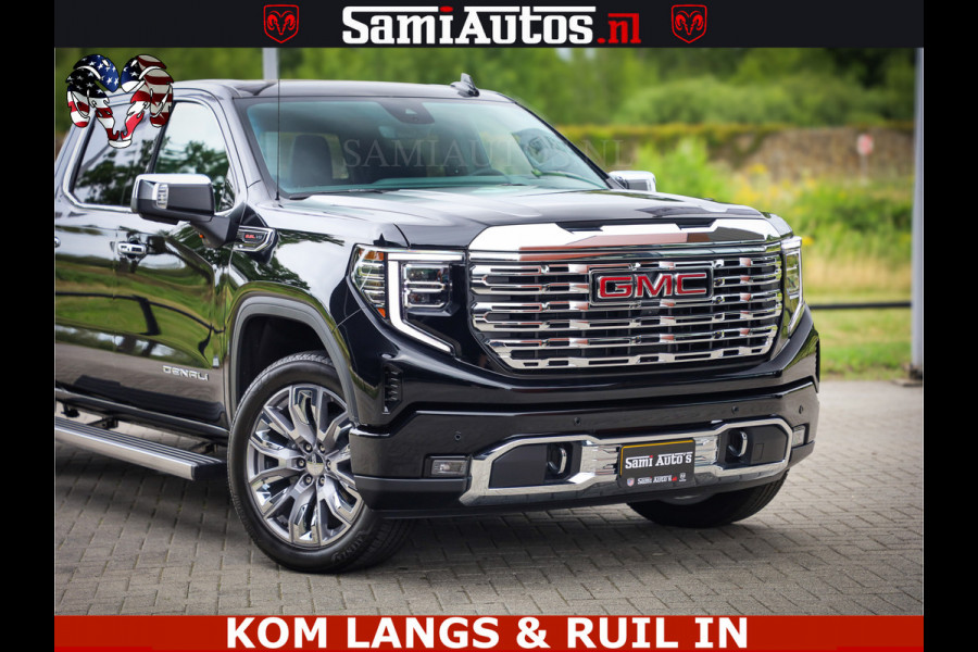 GMC Sierra DENALI | All-In Prijs | 6,2 V8 Full Option | De Meest Luxe Pick-Up in zijn Klasse | Comfortabele Dubbele Cabine met Royale 5 Zitplaatsen | BPM vrij | Nu Leverbaar uit Voorraad | Voorraad Nr 9194