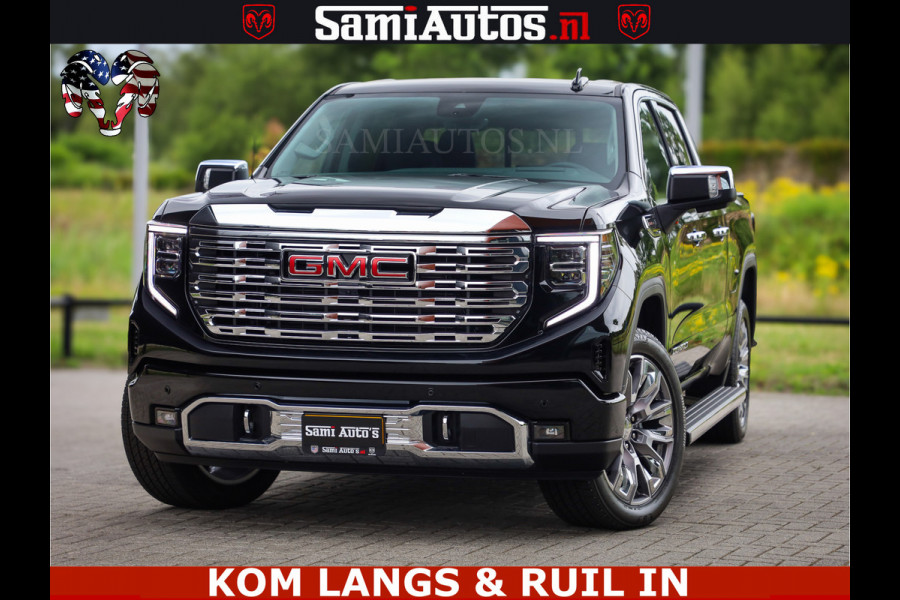 GMC Sierra DENALI | All-In Prijs | 6,2 V8 Full Option | De Meest Luxe Pick-Up in zijn Klasse | Comfortabele Dubbele Cabine met Royale 5 Zitplaatsen | BPM vrij | Nu Leverbaar uit Voorraad | Voorraad Nr 9194