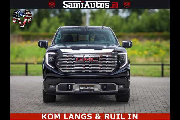 GMC Sierra DENALI | All-In Prijs | 6,2 V8 Full Option | De Meest Luxe Pick-Up in zijn Klasse | Comfortabele Dubbele Cabine met Royale 5 Zitplaatsen | BPM vrij | Nu Leverbaar uit Voorraad | Voorraad Nr 9194