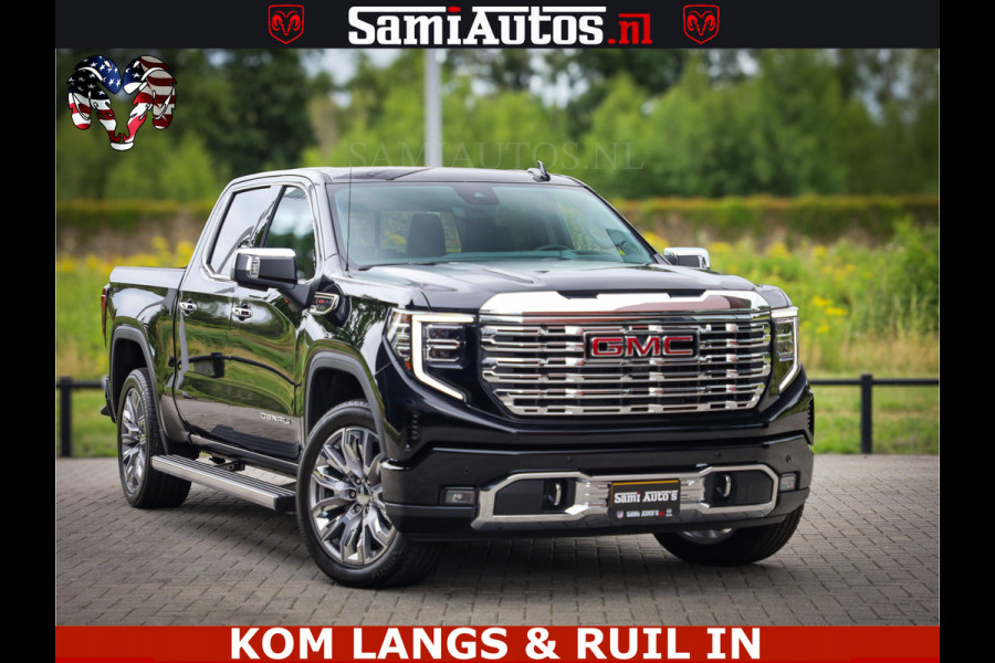 GMC Sierra DENALI | All-In Prijs | 6,2 V8 Full Option | De Meest Luxe Pick-Up in zijn Klasse | Comfortabele Dubbele Cabine met Royale 5 Zitplaatsen | BPM vrij | Nu Leverbaar uit Voorraad | Voorraad Nr 9194