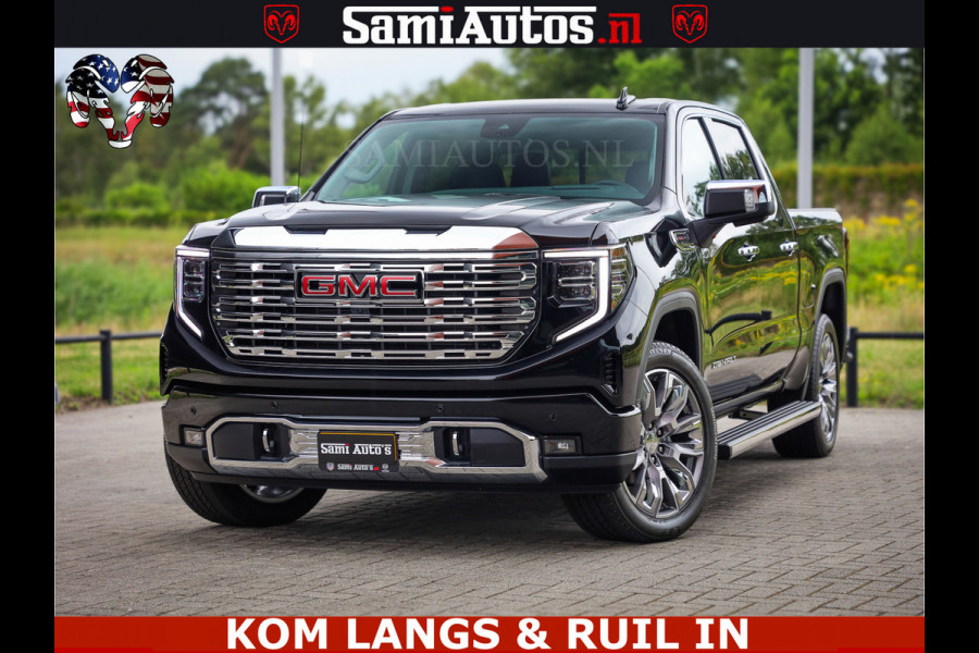GMC Sierra DENALI | All-In Prijs | 6,2 V8 Full Option | De Meest Luxe Pick-Up in zijn Klasse | Comfortabele Dubbele Cabine met Royale 5 Zitplaatsen | BPM vrij | Nu Leverbaar uit Voorraad | Voorraad Nr 9194
