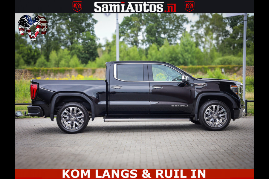 GMC Sierra DENALI | All-In Prijs | 6,2 V8 Full Option | De Meest Luxe Pick-Up in zijn Klasse | Comfortabele Dubbele Cabine met Royale 5 Zitplaatsen | BPM vrij | Nu Leverbaar uit Voorraad | Voorraad Nr 9194